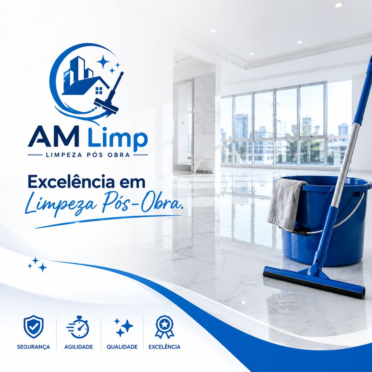 Material da AM Limp sobre limpeza pós-obra residencial e familiar em Perdizes